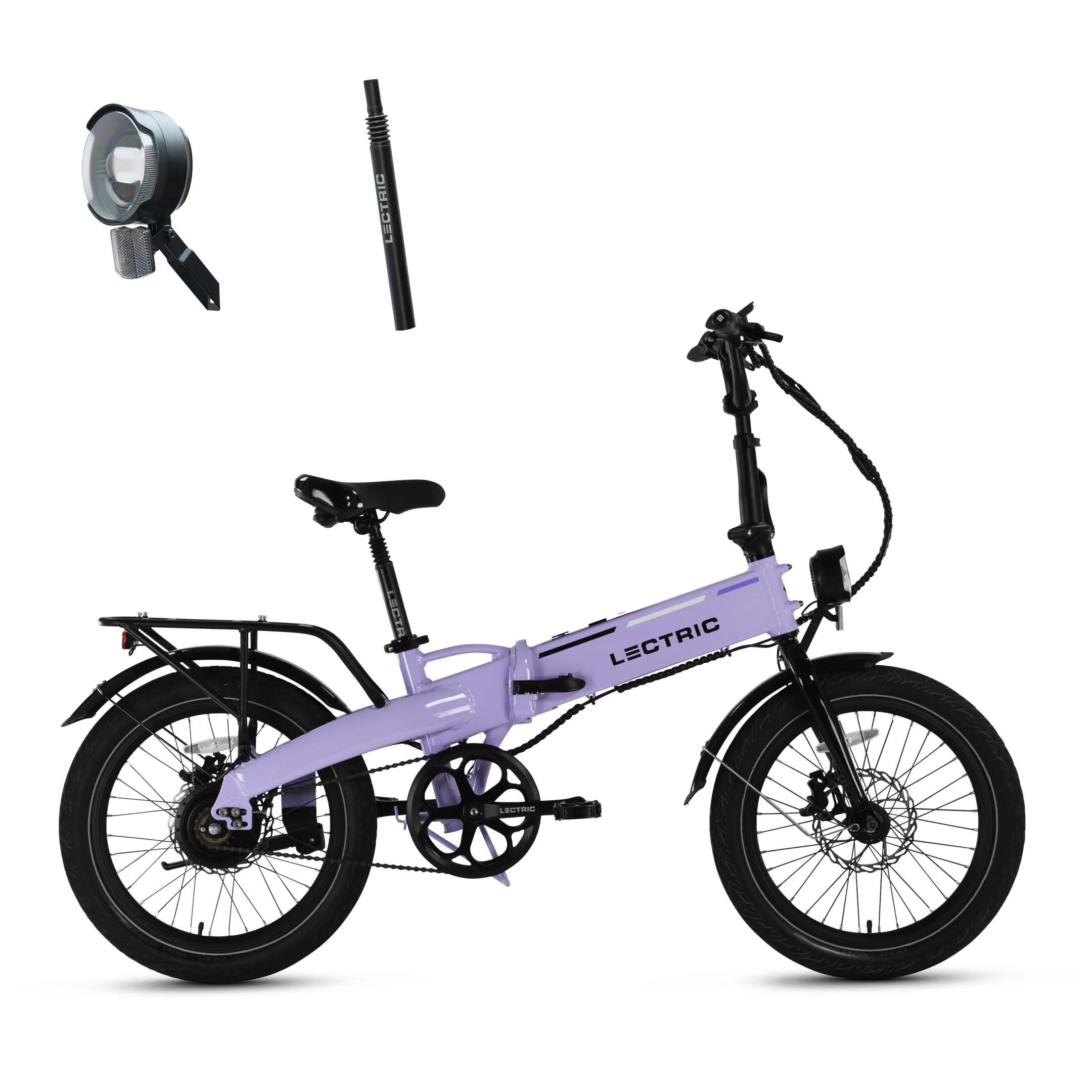 XP Lite2 Lavender Haze Long-Range + FREE Rear Rack, Fenders, Elite Headlight, Suspension Seat Post ($496 Value) [CA] - Image 3