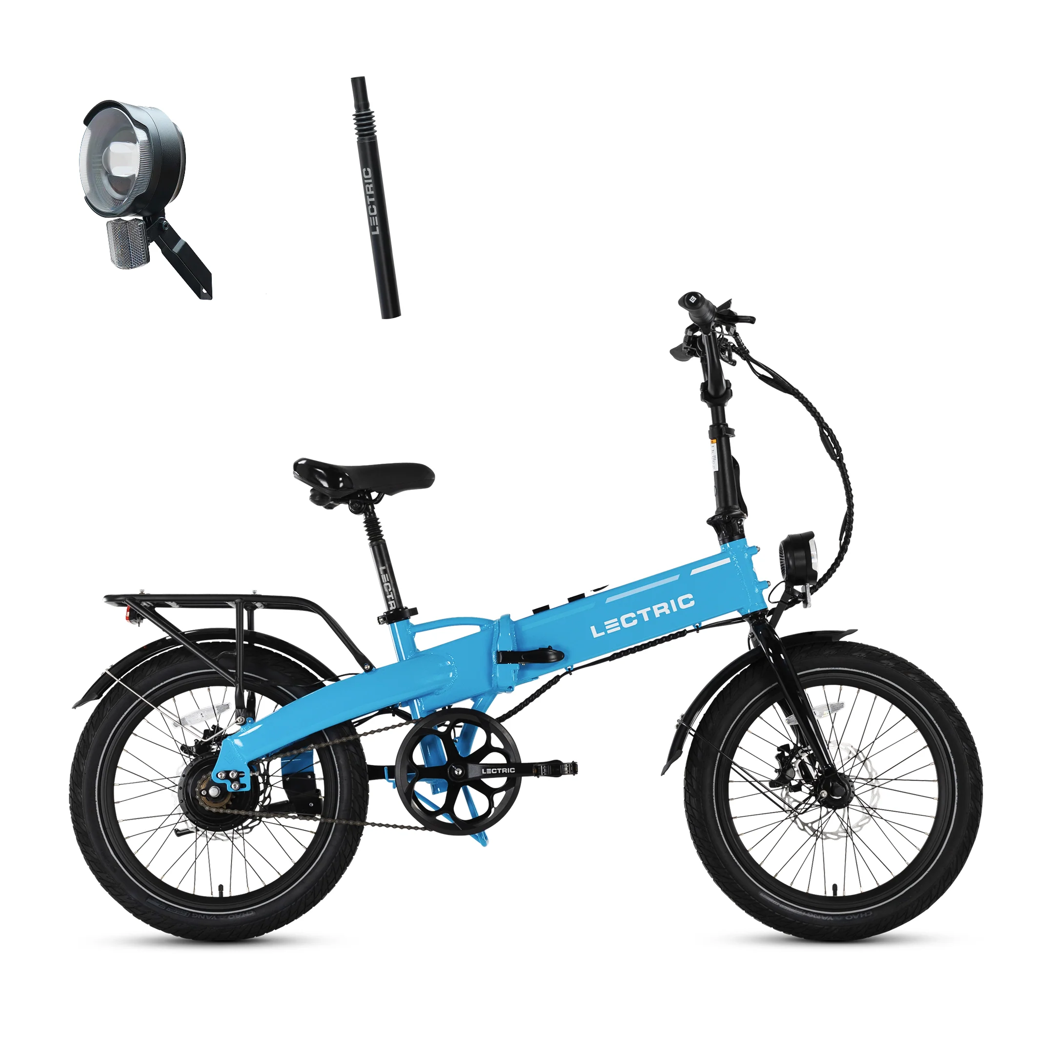 XP Lite2 Lectric Blue Long-Range + FREE Rear Rack, Fenders, Elite Headlight, Suspension Seat Post ($496 Value) [CA] - Image 3