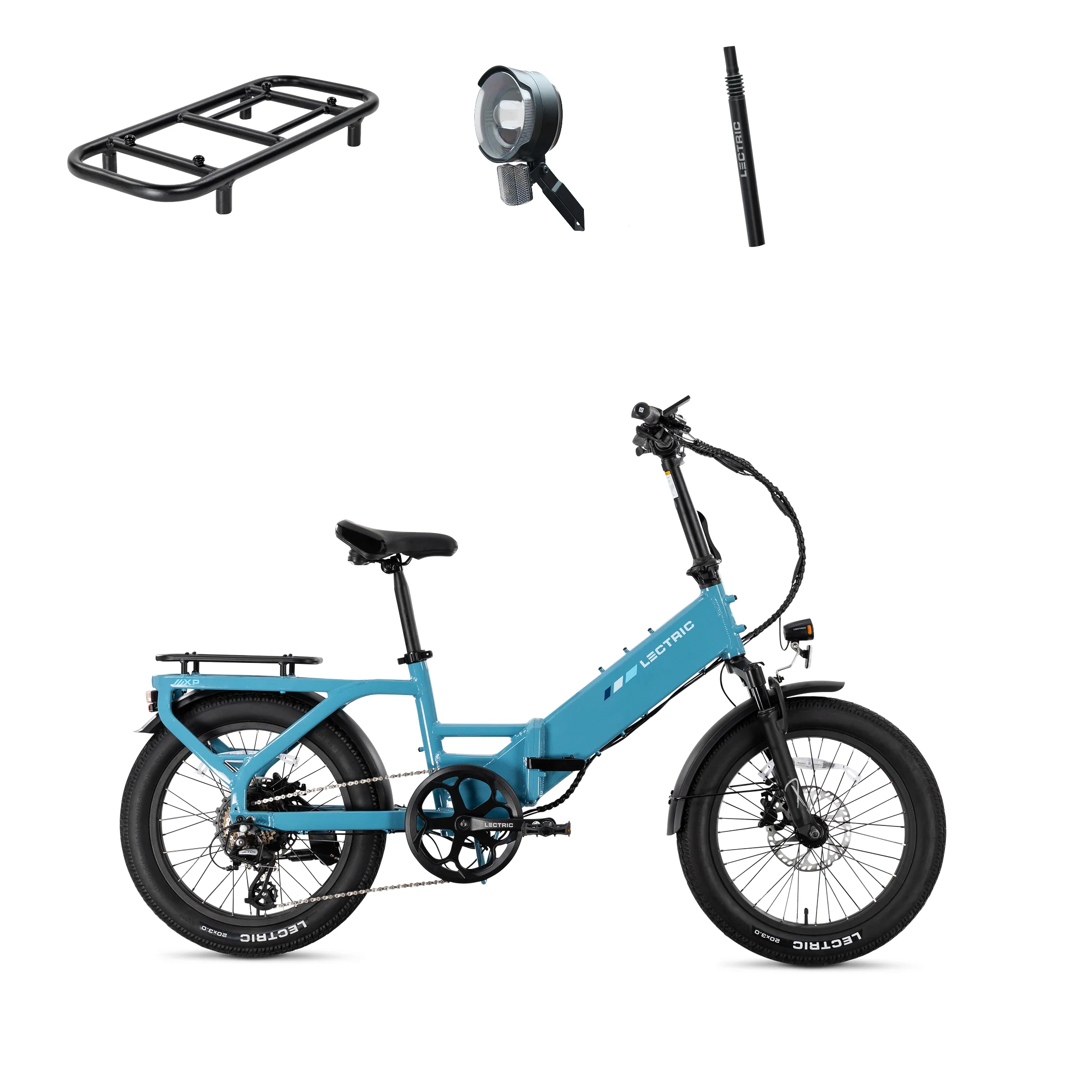 XP4 750 Step-Thru Raindrop Blue + FREE LevelUp Rack, Bike Lock, Elite Headlight, Suspension Seat Post, Phone Mount ($505 Value) [CA] - Image 3