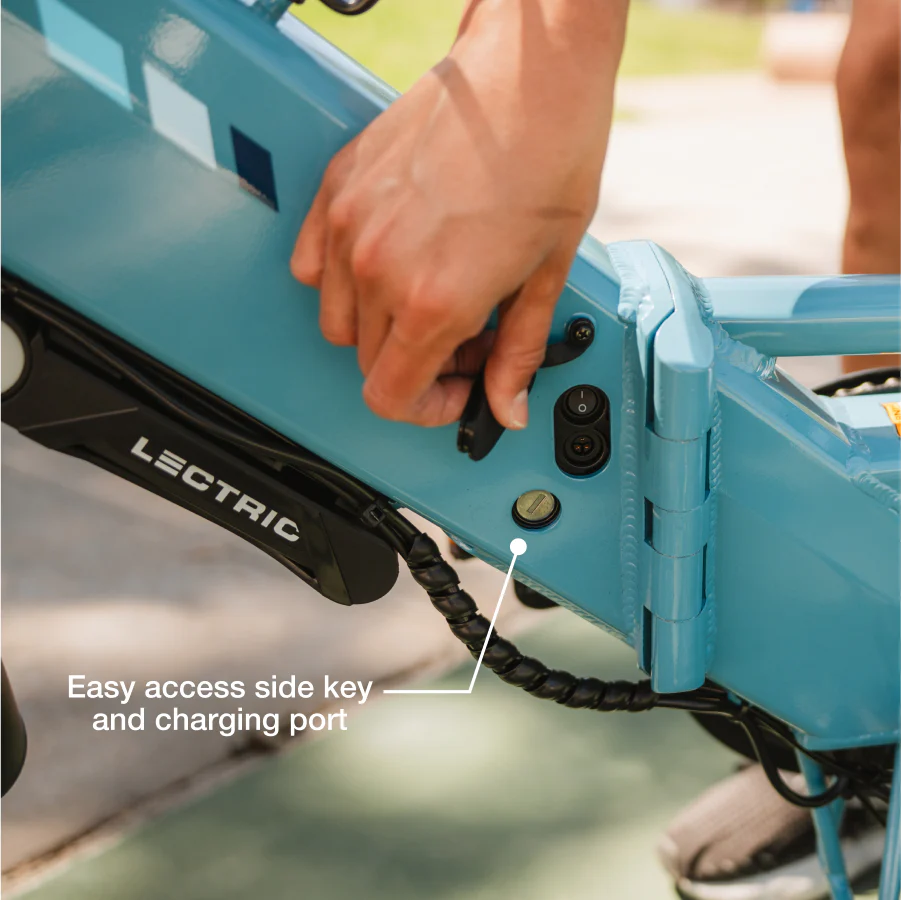 XP4 750 Step-Thru Raindrop Blue eBike - Image 6