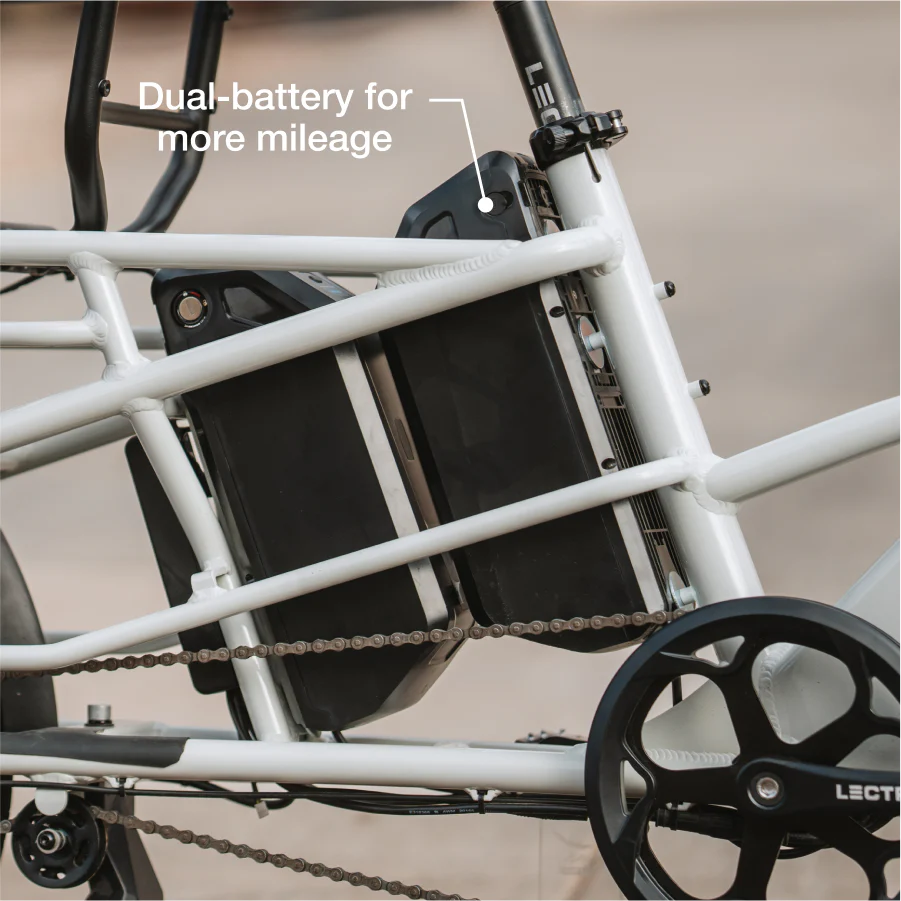 XPedition2 Stratus White Long-Range Dual-Battery eBike - Image 7